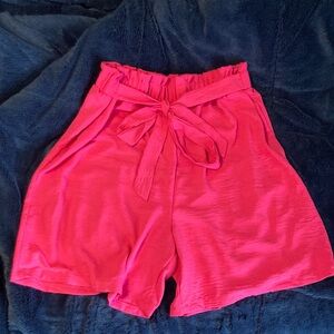 Heimish Full Size Texture High Waist Tied Shorts